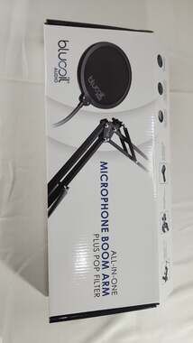 Blucoil All-In-One Microphone Boom Arm Plus Pop Filter